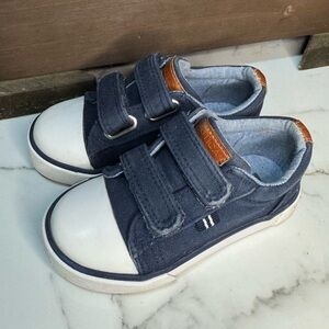 4/$15 Nautica Navy and White Kids Sneakers with Velcro